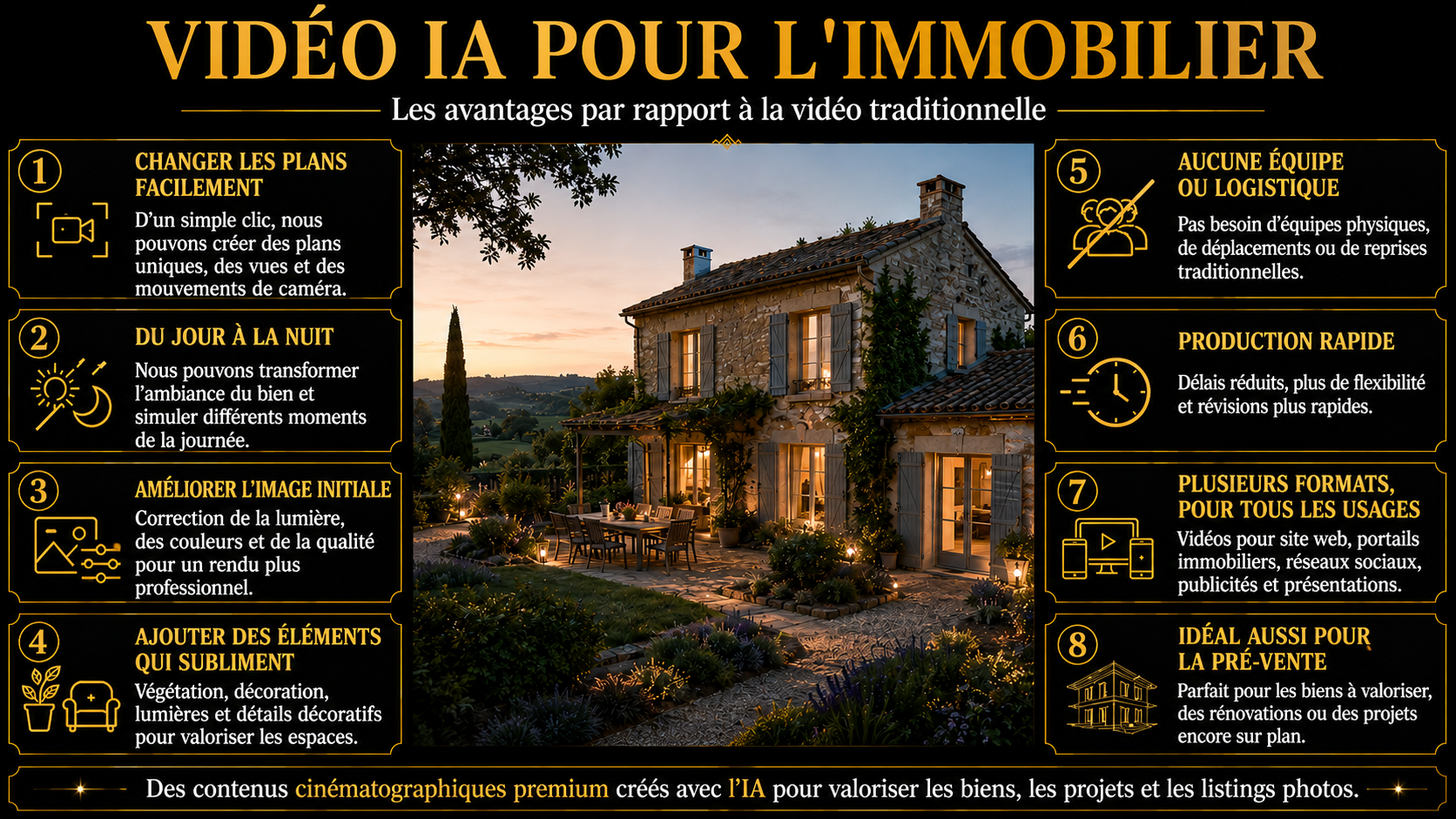 Vidéo IA immobilier pour marketing immobilier premium