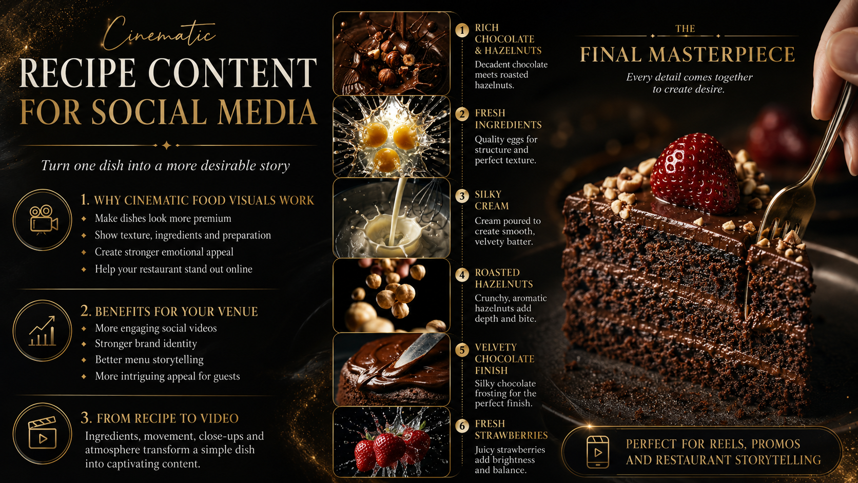 Cinematic AI food video production for restaurants and hospitality brands